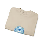 Crewneck Sweatshirt — Compassionate Nurse Blue Badge Design