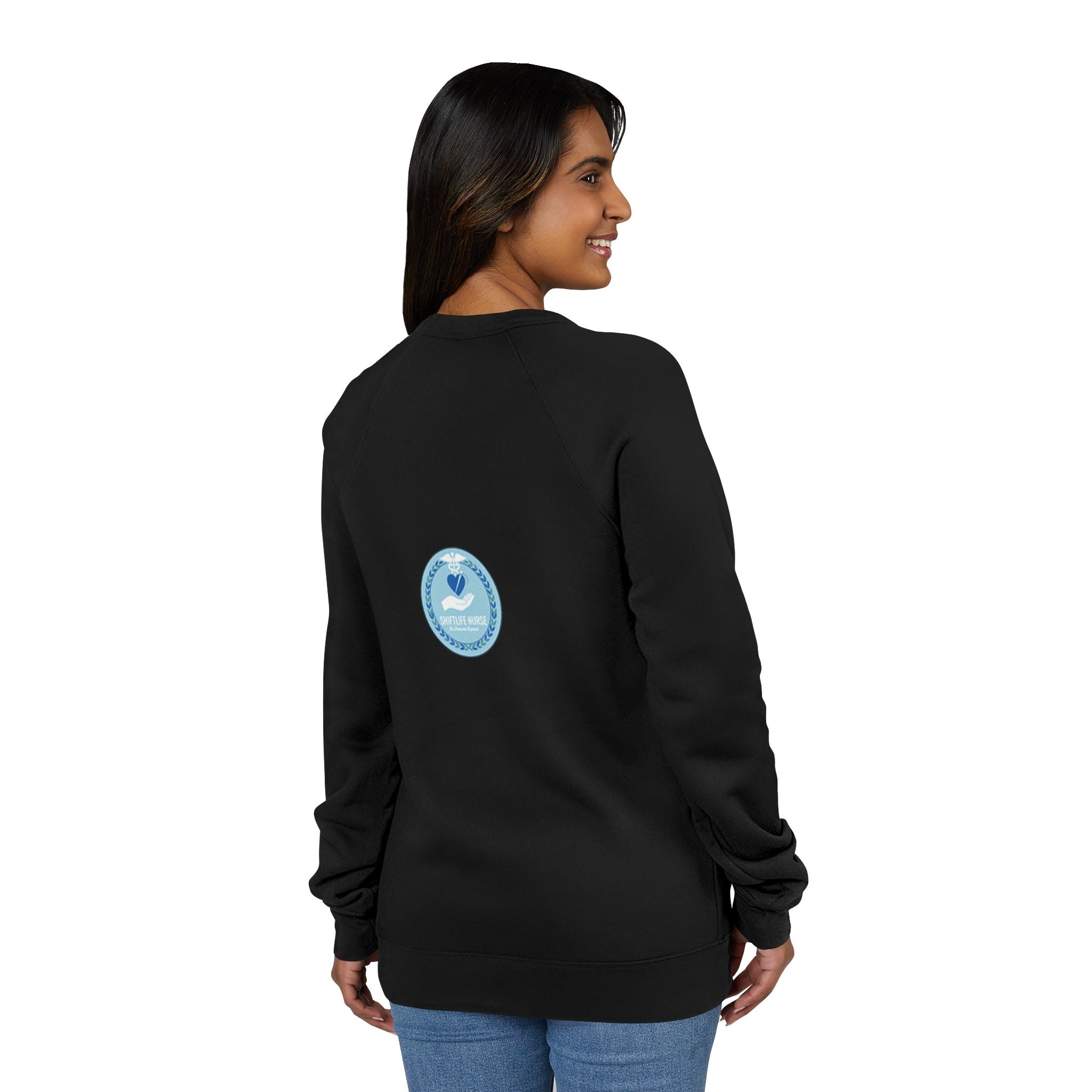 Nurse Support Crewneck Sweatshirt — 'Nurses Know Best' Heart Badge