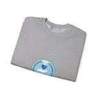 Crewneck Sweatshirt — Compassionate Nurse Blue Badge Design