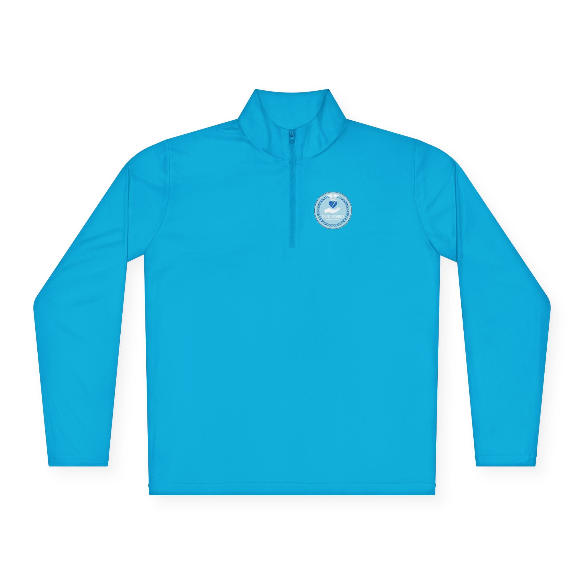 Quarter-Zip Pullover — Blue Heart Charity Emblem