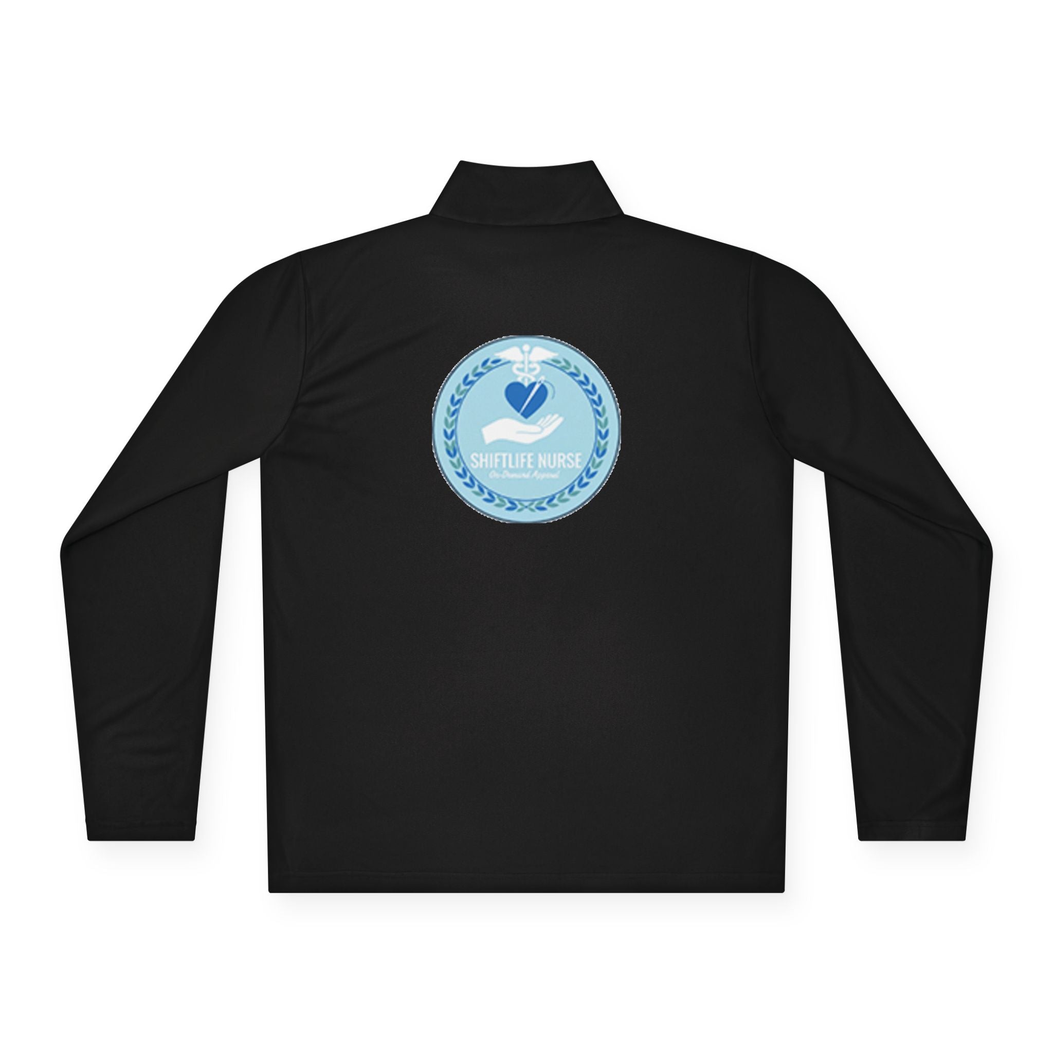 Quarter-Zip Pullover — Blue Heart Charity Emblem