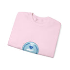 Crewneck Sweatshirt — Compassionate Nurse Blue Badge Design