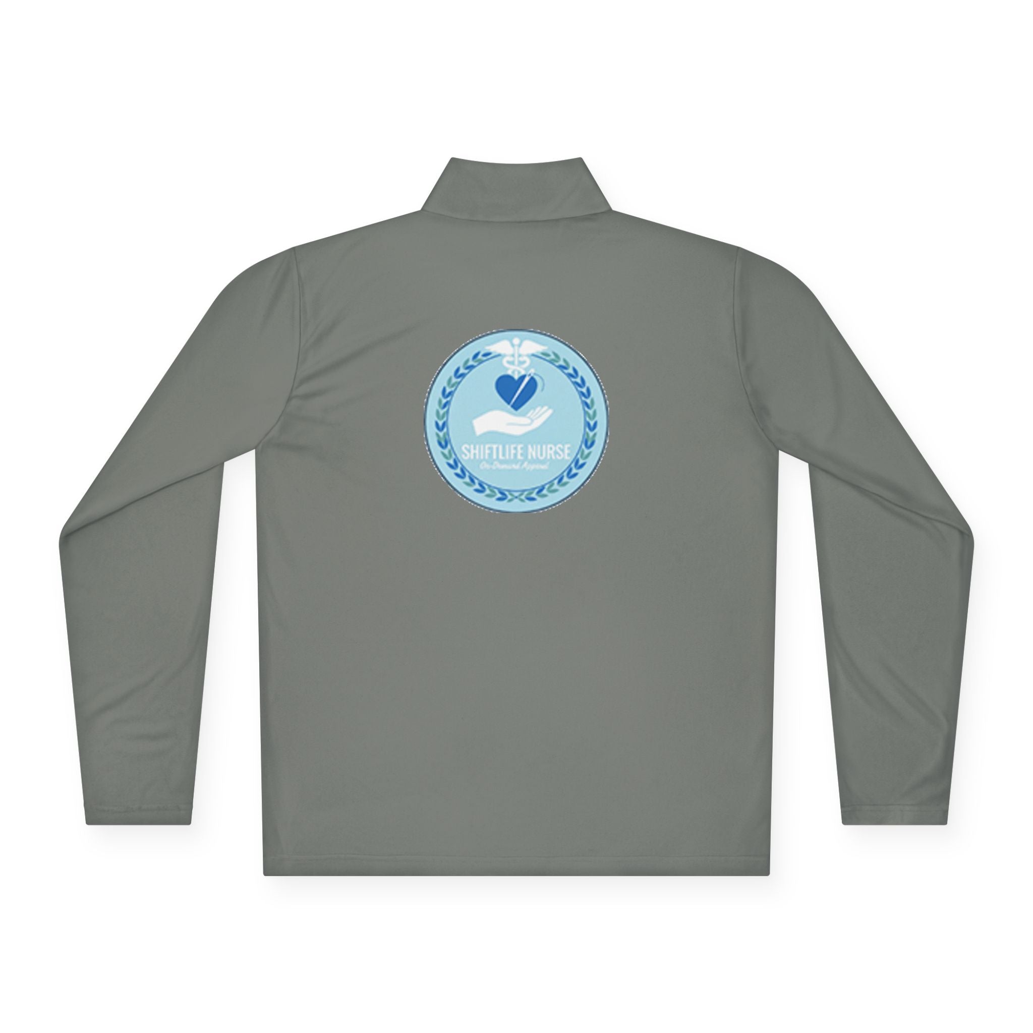 Quarter-Zip Pullover — Blue Heart Charity Emblem