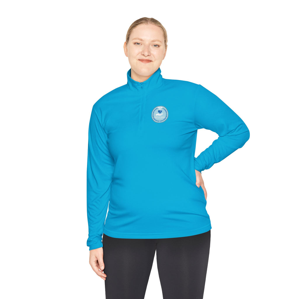 Quarter-Zip Pullover — Blue Heart Charity Emblem