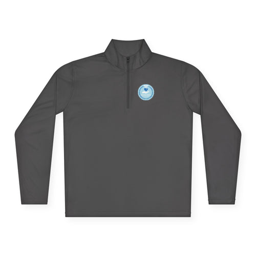 Quarter-Zip Pullover — Blue Heart Charity Emblem