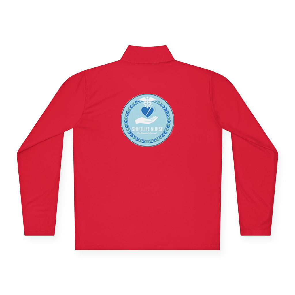 Quarter-Zip Pullover — Blue Heart Charity Emblem