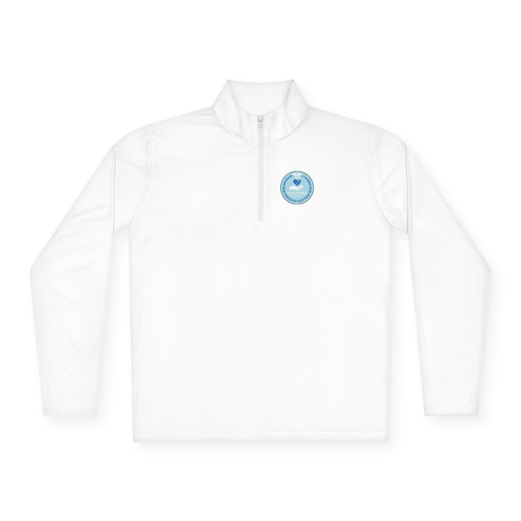 Quarter-Zip Pullover — Blue Heart Charity Emblem