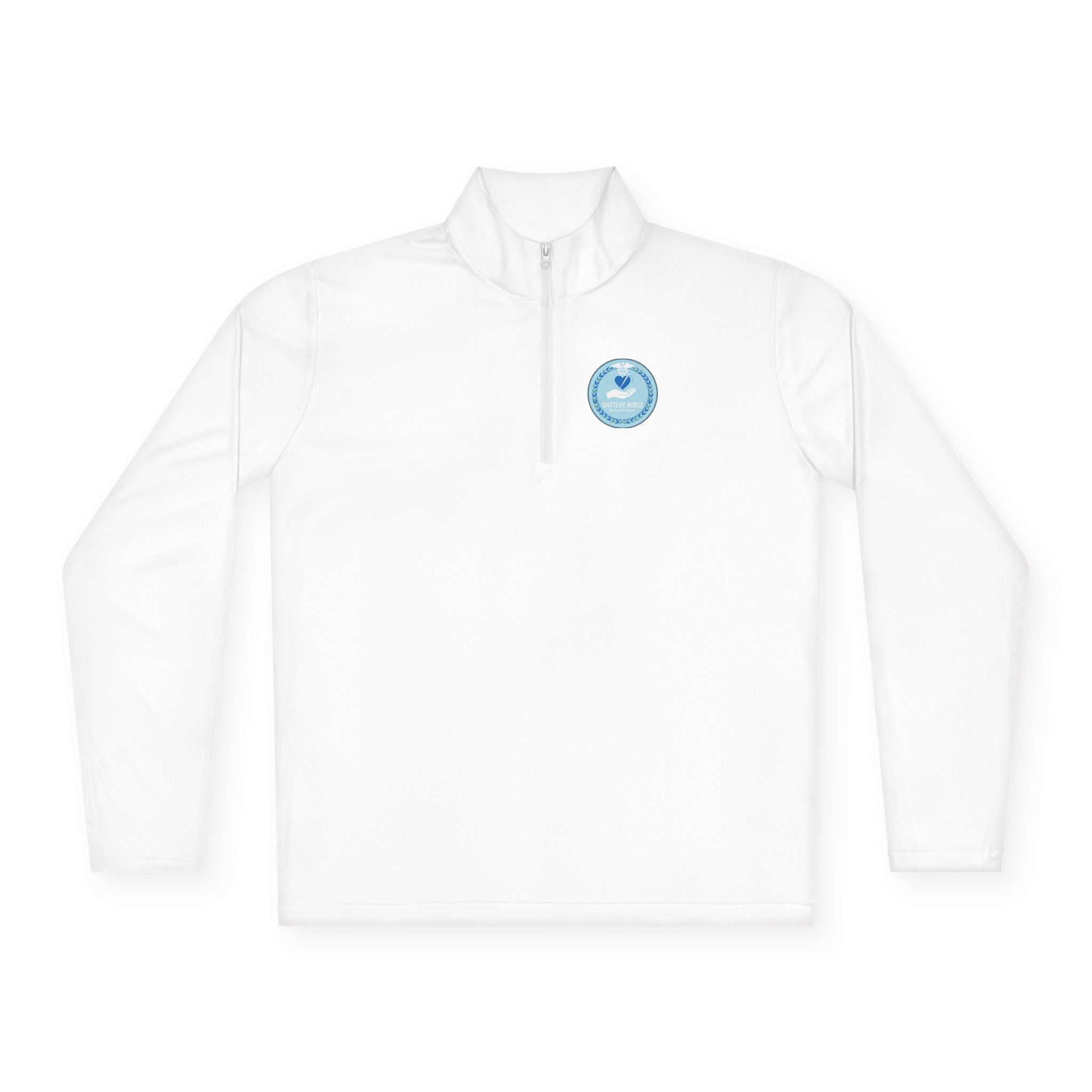 Quarter-Zip Pullover — Blue Heart Charity Emblem