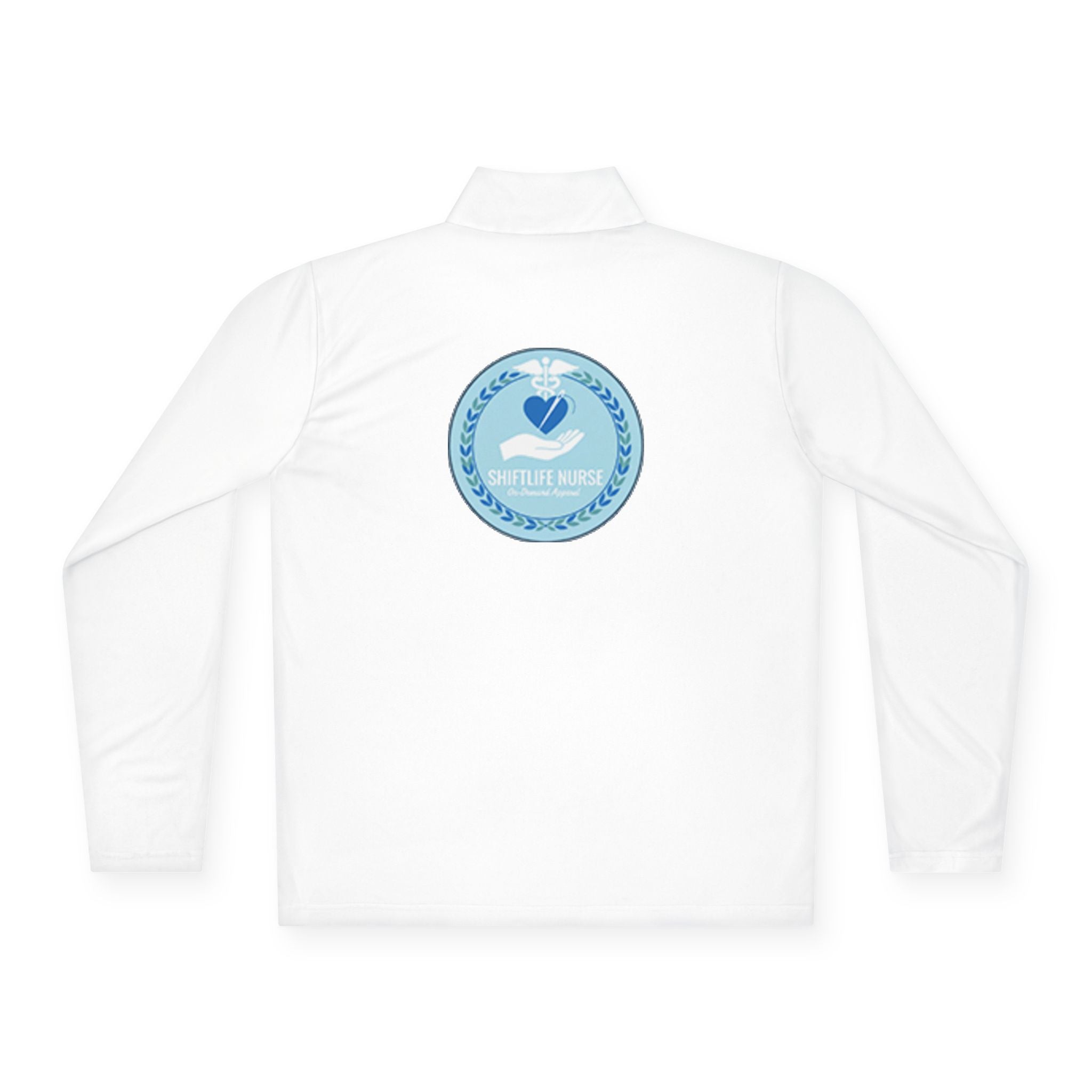 Quarter-Zip Pullover — Blue Heart Charity Emblem