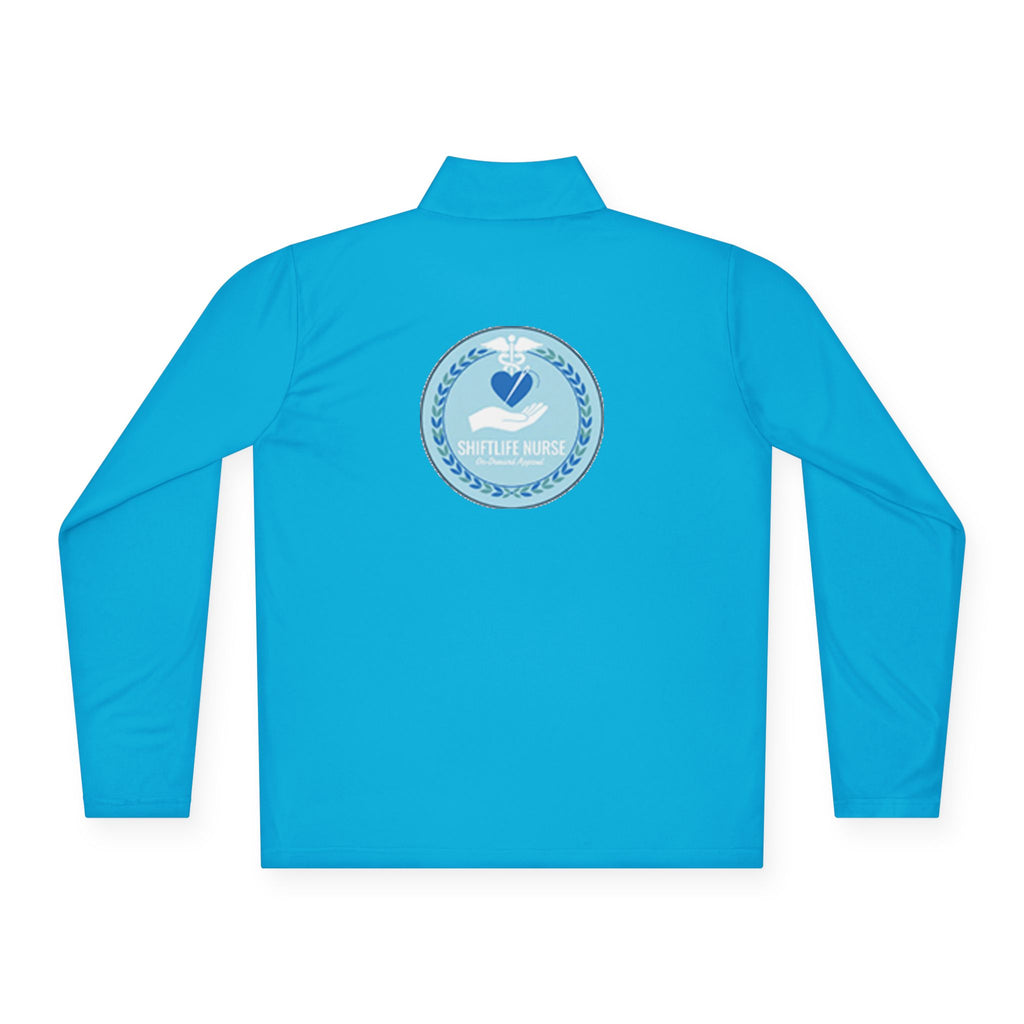 Quarter-Zip Pullover — Blue Heart Charity Emblem