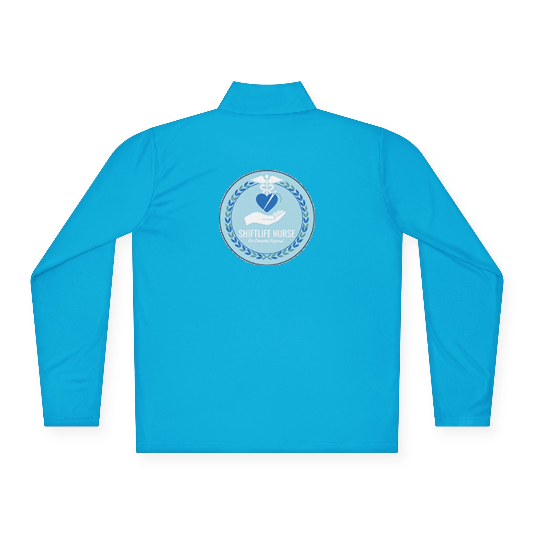 Quarter-Zip Pullover — Blue Heart Charity Emblem
