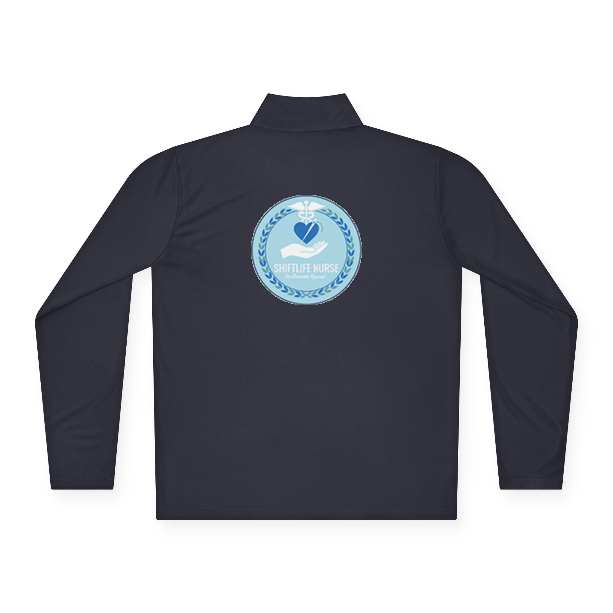 Quarter-Zip Pullover — Blue Heart Charity Emblem