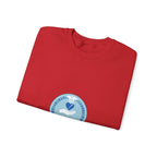 Crewneck Sweatshirt — Compassionate Nurse Blue Badge Design