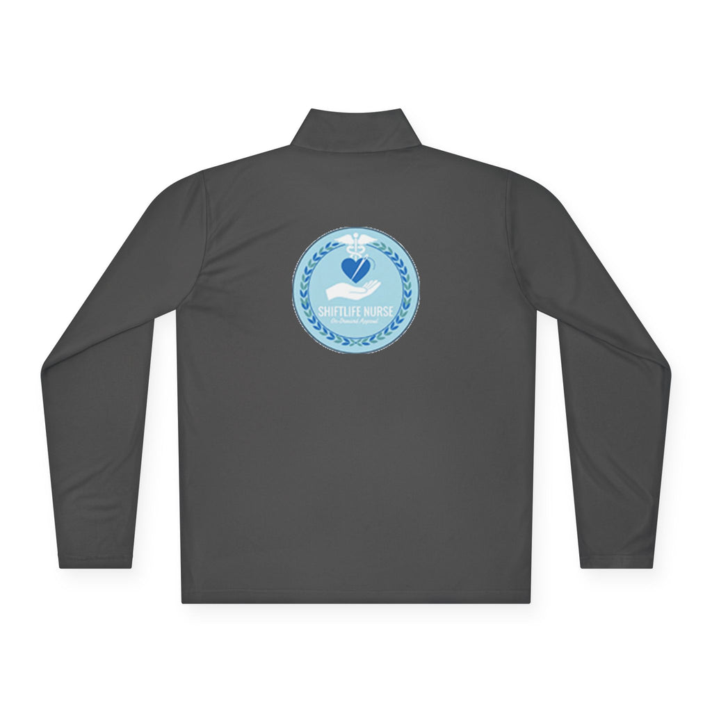 Quarter-Zip Pullover — Blue Heart Charity Emblem