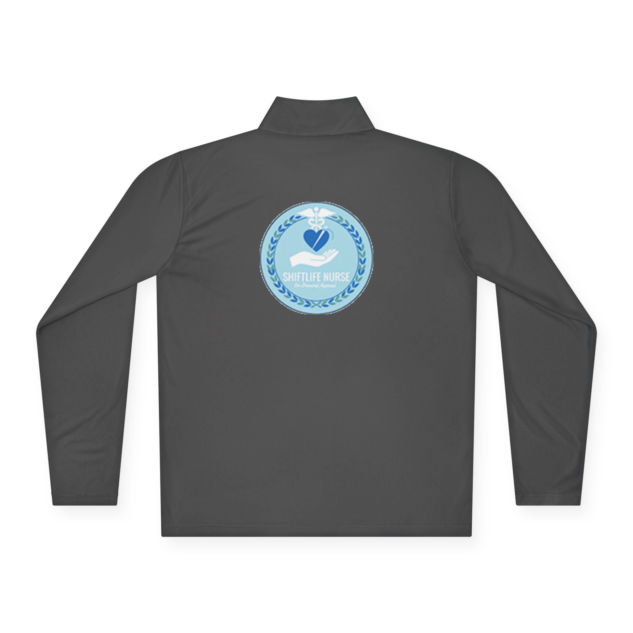 Quarter-Zip Pullover — Blue Heart Charity Emblem