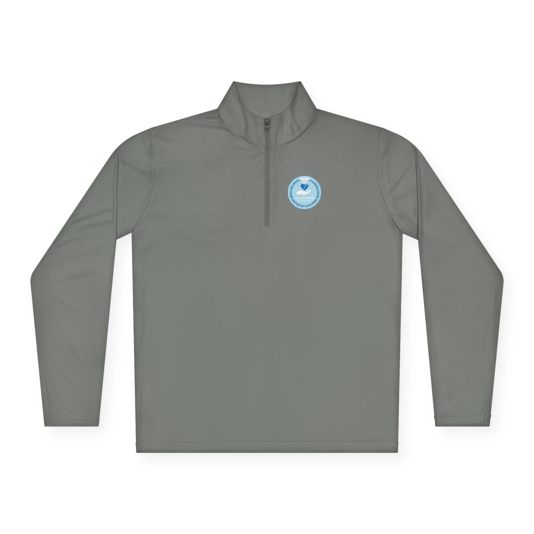 Quarter-Zip Pullover — Blue Heart Charity Emblem