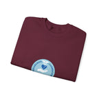Crewneck Sweatshirt — Compassionate Nurse Blue Badge Design